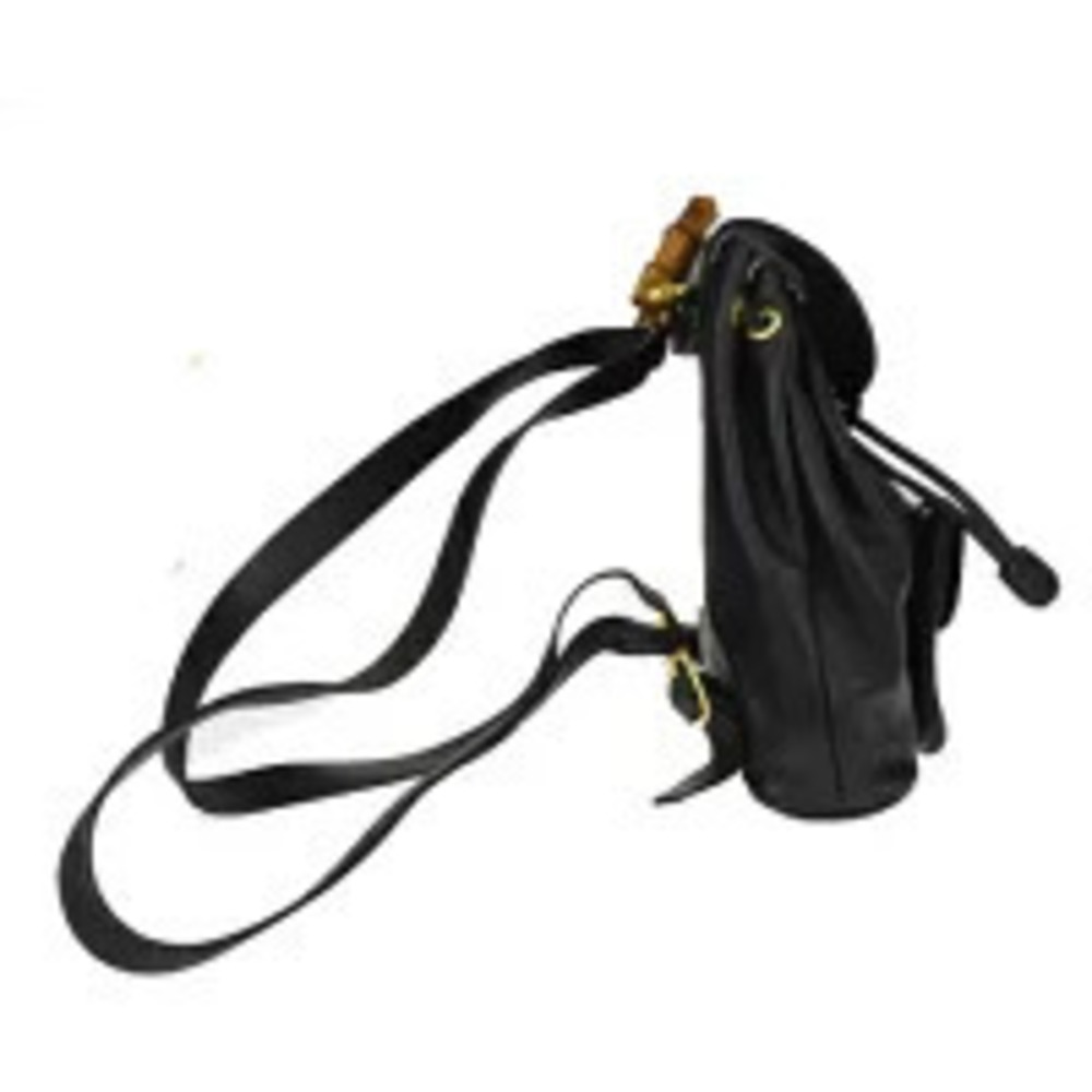 Gucci Bamboo Backpack Black Leather - Picture 4 of 7